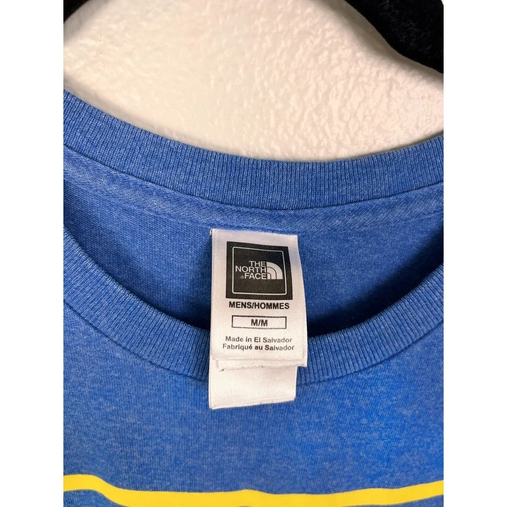 North Face Shirt Mens Medium‎ Blue Adult Short Sleeve Graphic Tee